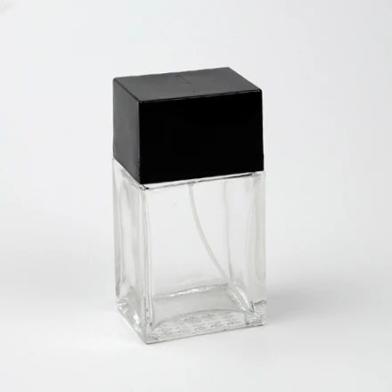 
custom design clear cosmetic packaging empty spray perfume glass bottle 100ml 