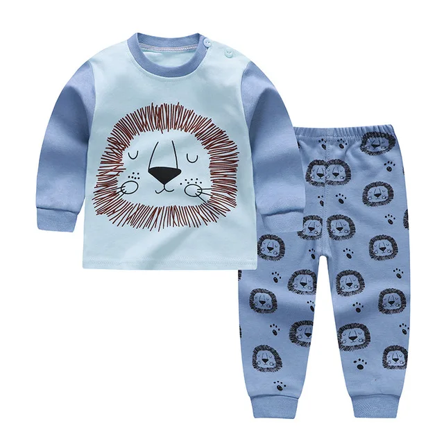 
Four Seasons Cartoon Print Baby Clothes Sets Unisex Kids Clothing Sets boys and Girls pajamas 