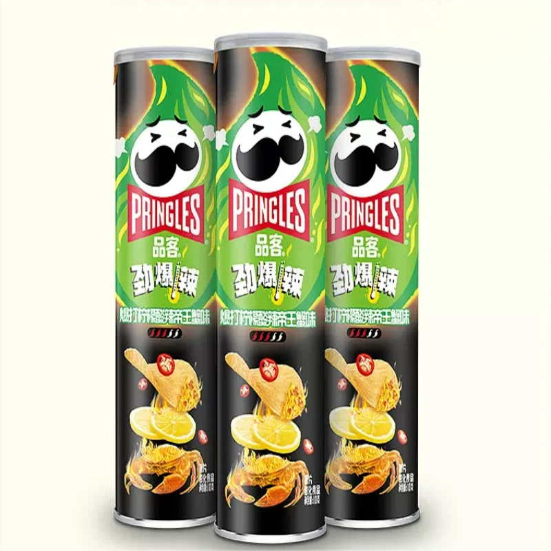 Pringles Super hot chili lemon crab Flavour 110g Vegetable Snacks