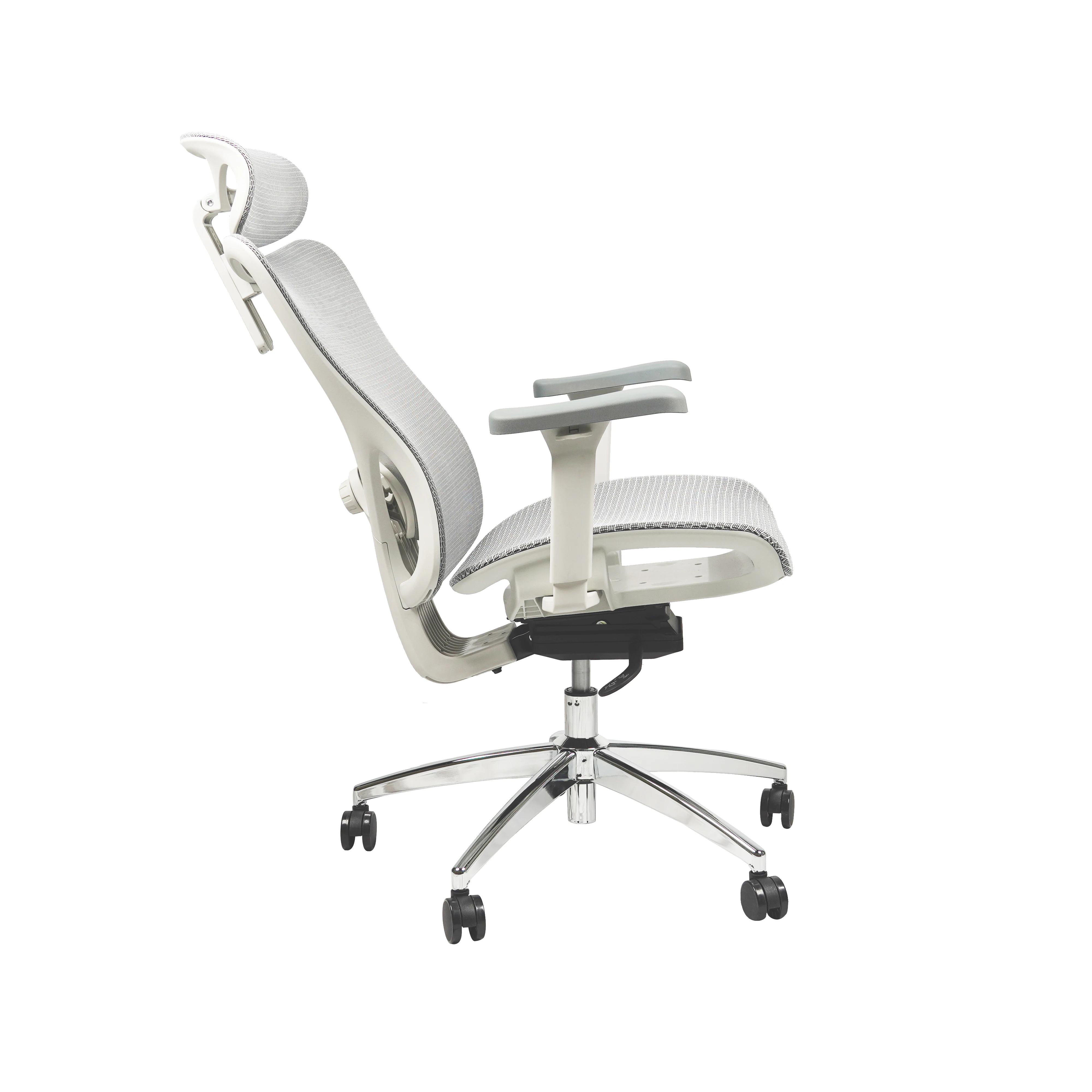 Anji Grey Ergonomic  Computer desk Chair with Full Mesh Seat Adjustable Height Headrest Armrest Lumbar Support for Home Office