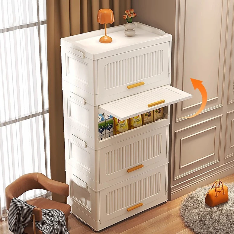 Multi Layers 6 Cabinet Foldable Clothes Boxes Shoes Toys Food Organizer Storage Container Boxes Bins with Lid for Clothes