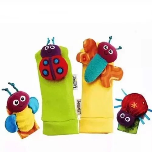 Foot Finder Socks Wrist Rattle Socks Newborn Brain Development Infant Cartoon Animal Toys Baby Wrist Rattle Foot Finder Socks