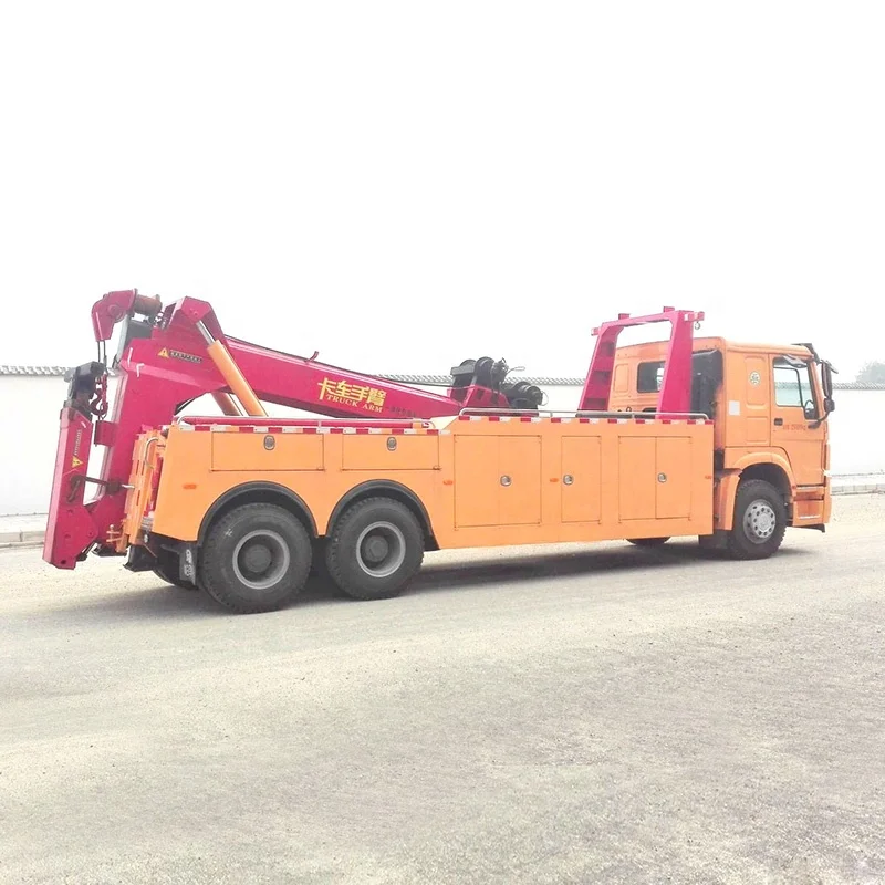 Hot Sale Sinotruk Howo 6x4 Heavy Duty 20 Ton Wrecker Towing Truck with Crane for Road Rescue