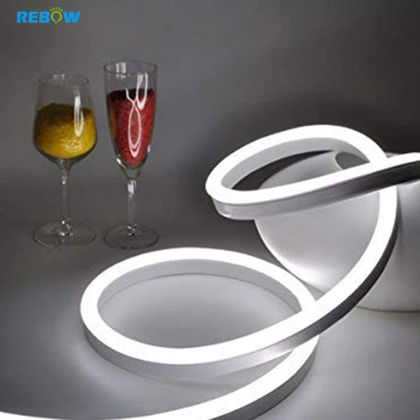 Rebow China Neon Strip High Lumens Silicon 12V Rgb Led Neon Flex Strip Light 220V For Ceiling