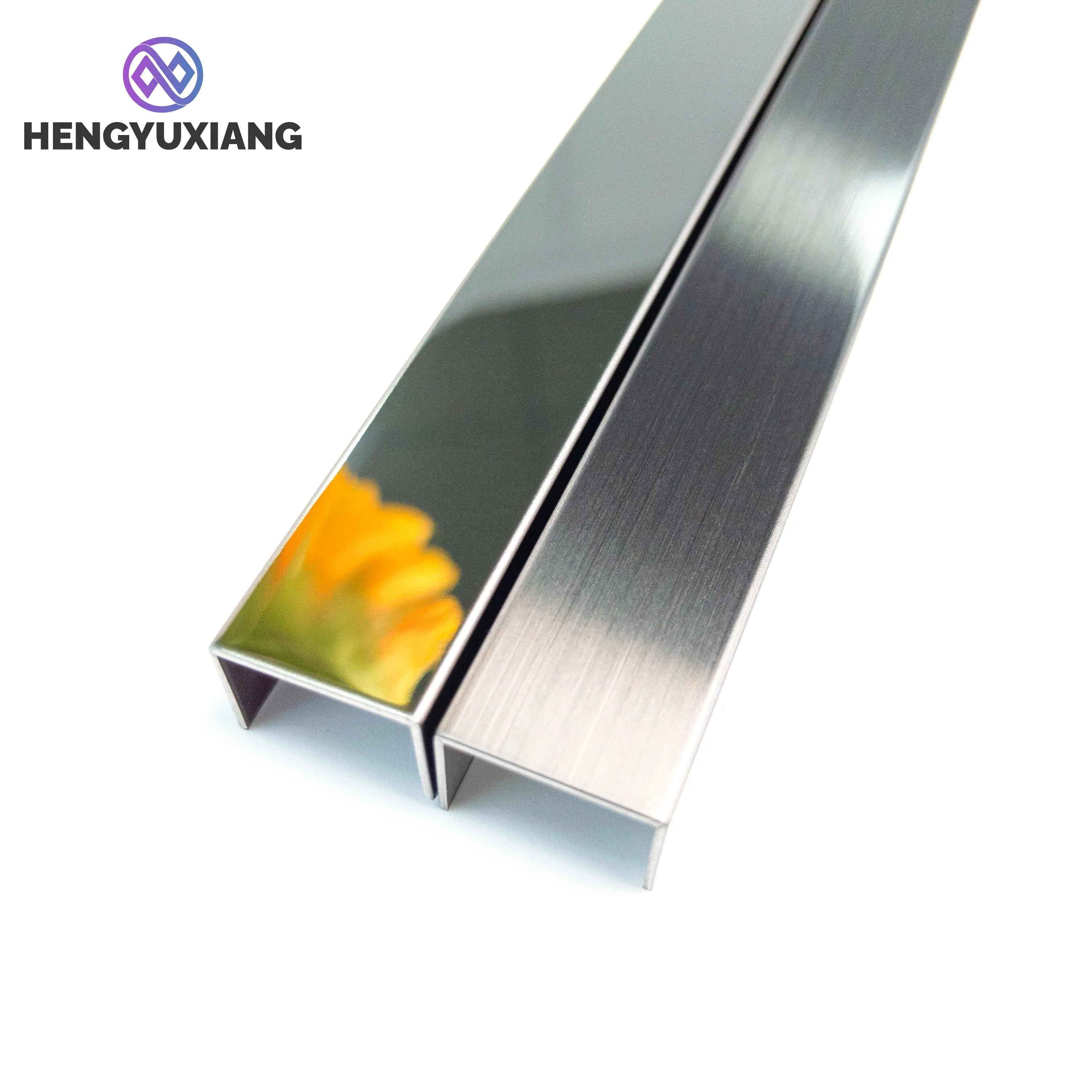 Hot Sale Polished Chrome 304 U Channel Stainless Steel Tile Trim For Wall Furniture Decoration