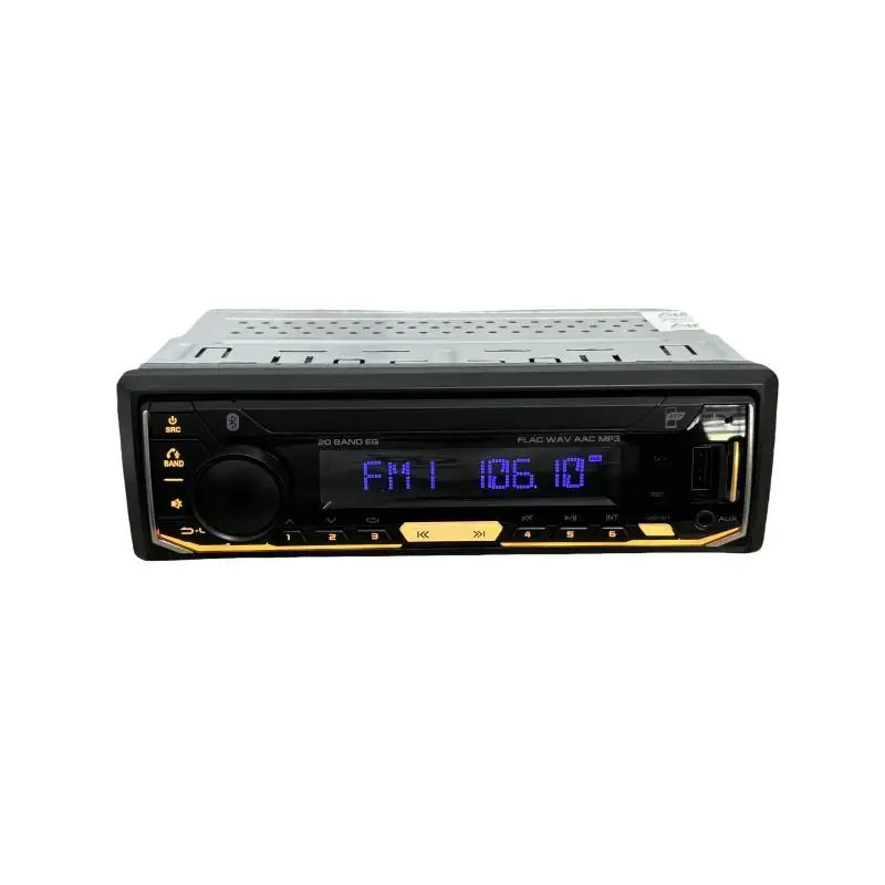Новый портативный однодиновый автомобильный стерео MP3 плеер Bluetooth USB радио тюнер AUX/USB порт 12 В Поддержка напряжения AAC аудио форматы