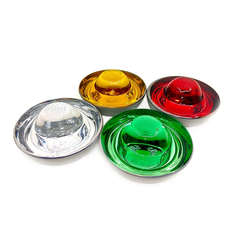 High-Visibility Features Tempered Glass Road Stud 360 Degree Road Marker Light For Nighttime Safety