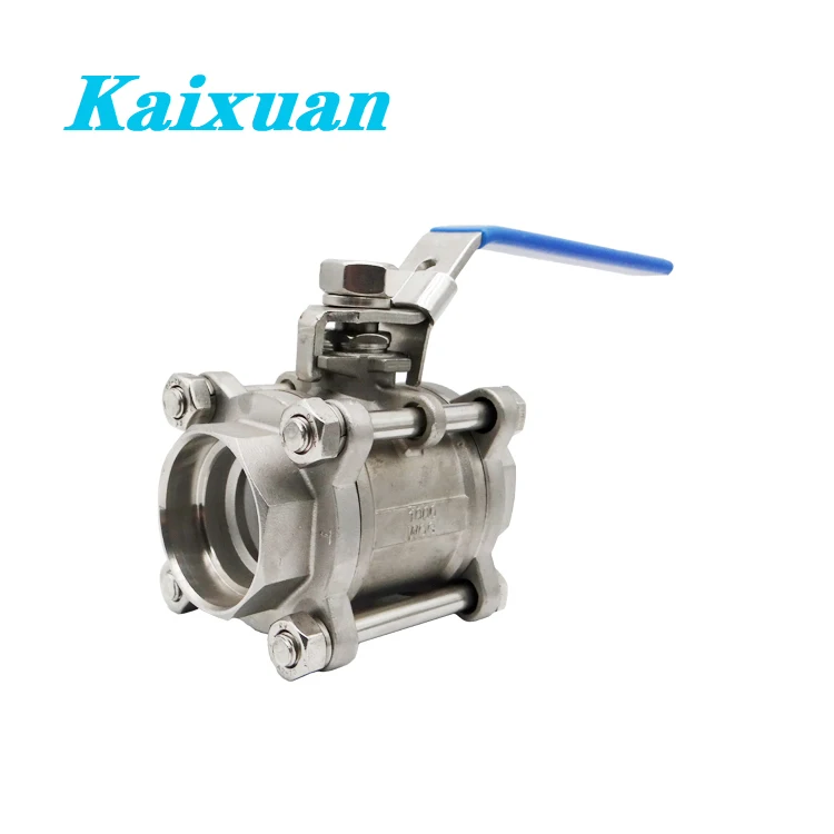 Factory supply stainless steel 3pc ball valve 304 316 1/4'--4'  high quality for oil gas water stainless steel ball valve