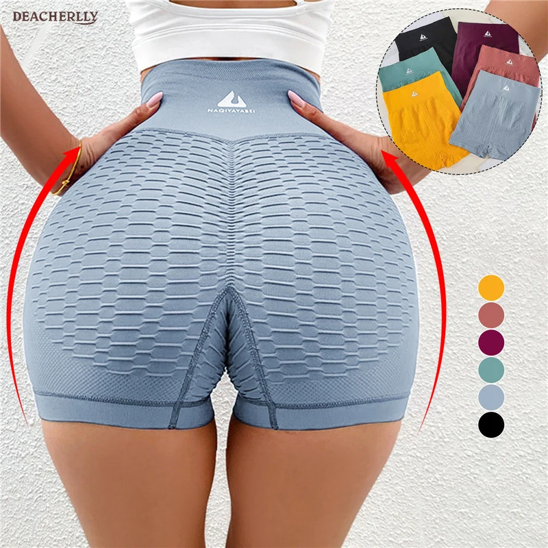 Pantalones Cortos Deportivos para Mujer Hip Lifting High Waisted Yoga Sports Short Booty Fitness Leggings