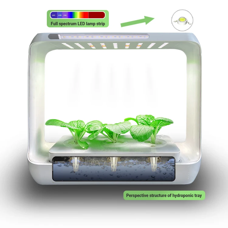 Intelligent Herb Garden Planter Self Watering Decorative Planter Pot 2022 Smart Home Minimalist Indoor Garden ABS Kitchen Plants