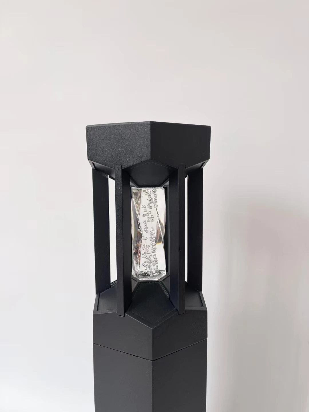Volttalent LED garden light landscaping fixture bollard lamp traditional lantern painting gray pole aluminum COB 30w-60w 90w