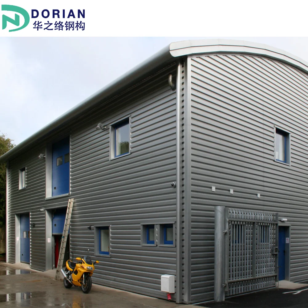 Prefab 2 story Steel Structure buildings roof truss structures Construction commercial building With Cad Drawing