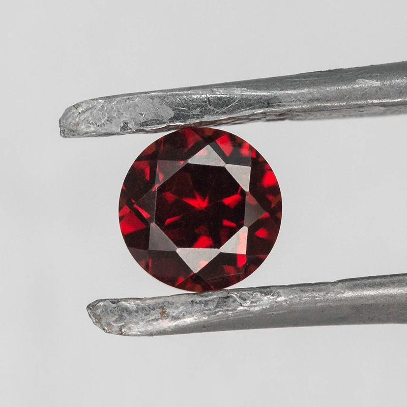 Natural Red Garnet Round Cut Loose Gemstone Price Per Grams