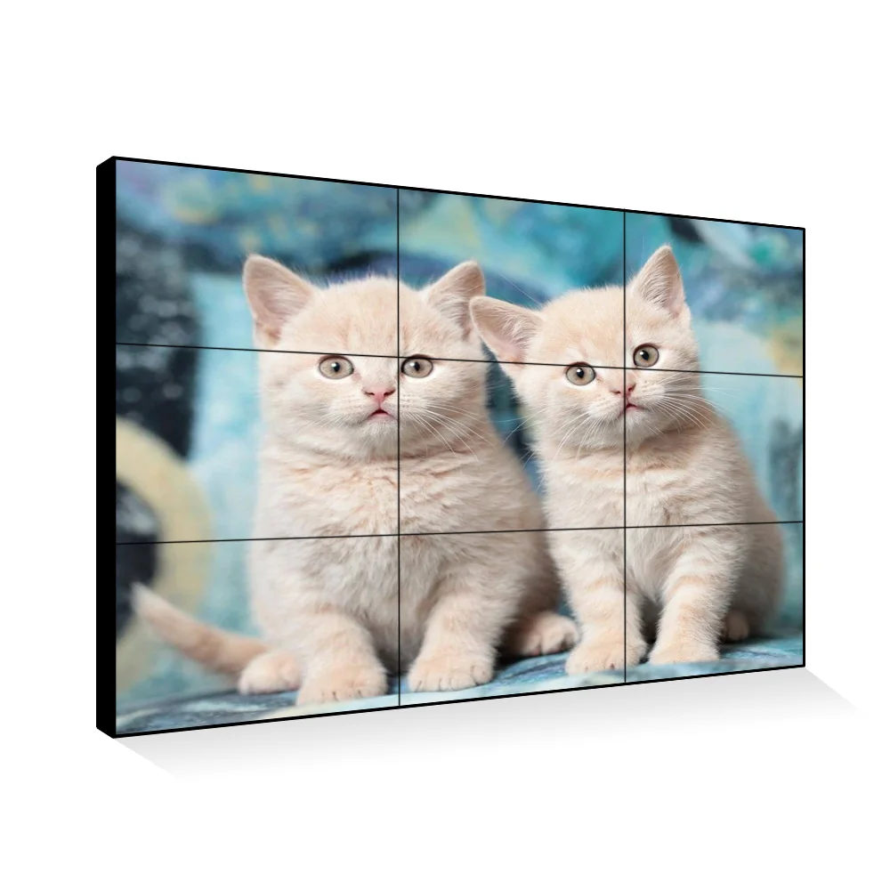 4k Controller Indoor Videowall 2x2 3x3 Mount Advertisement Display Splicing Screen Advertising Players LCD Video Wall
