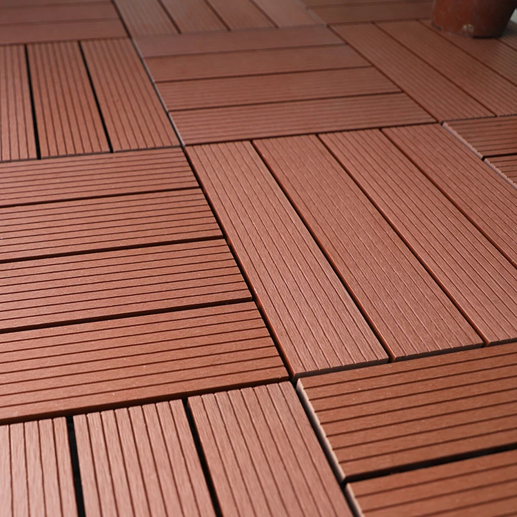Hot Sale Graphic Design Outdoor Flooring Tile PVC Composite Interlocking Deck Tiles