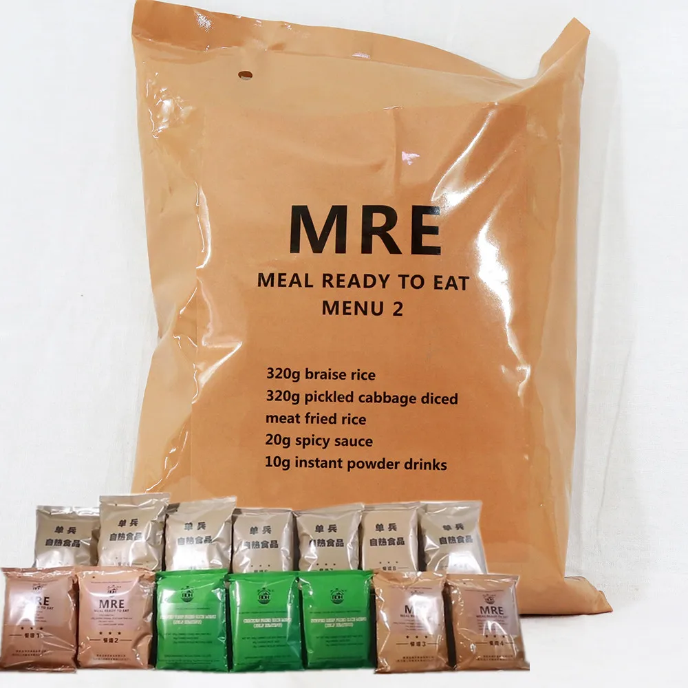 САМОНАГРЕВАЮЩАЯСЯ еда и напитки, горячая пища MRE, мгновенный рис