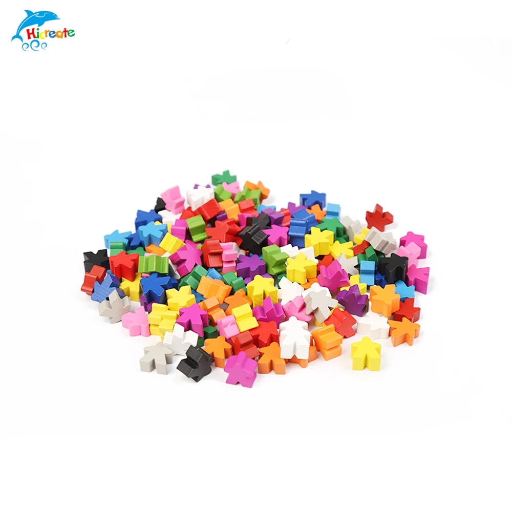 China suppliers colourful wooden meeples for board game card game