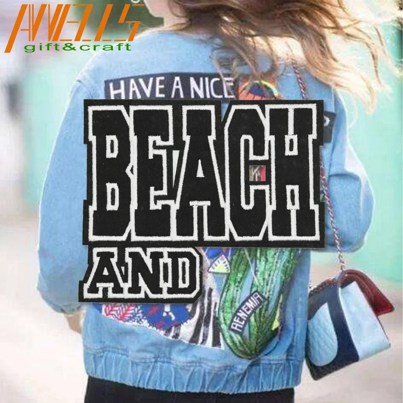 Letters Numbers Words  Punk Flags Political  DIY Iron On Embroidered Applique Patch For Clothing Jackets Hats Backpacks Vests