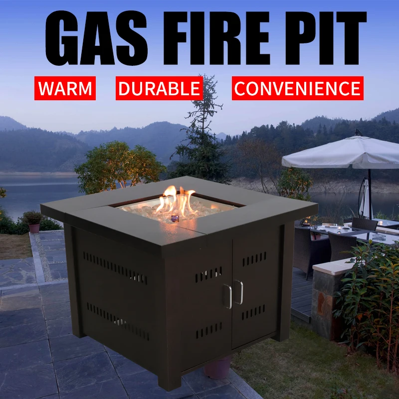 Hot Selling Cheap Custom Outdoor Black Steel Patio Gas Fire Pits