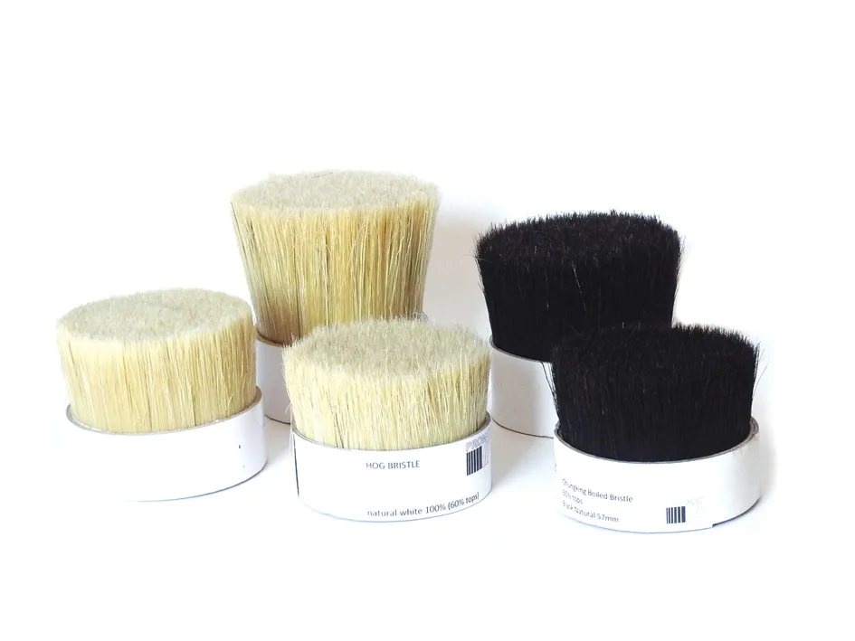 44mm-152mm Chunking Bristle double boiled Pure Bristle pig hair for brush making