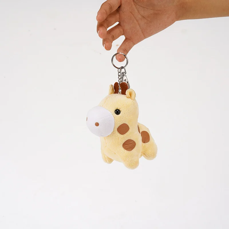 Factory Cute Soft Baby Stuffed Lion Giraffe Koala animals Kid Mini Keychains Plush Keychain Toys