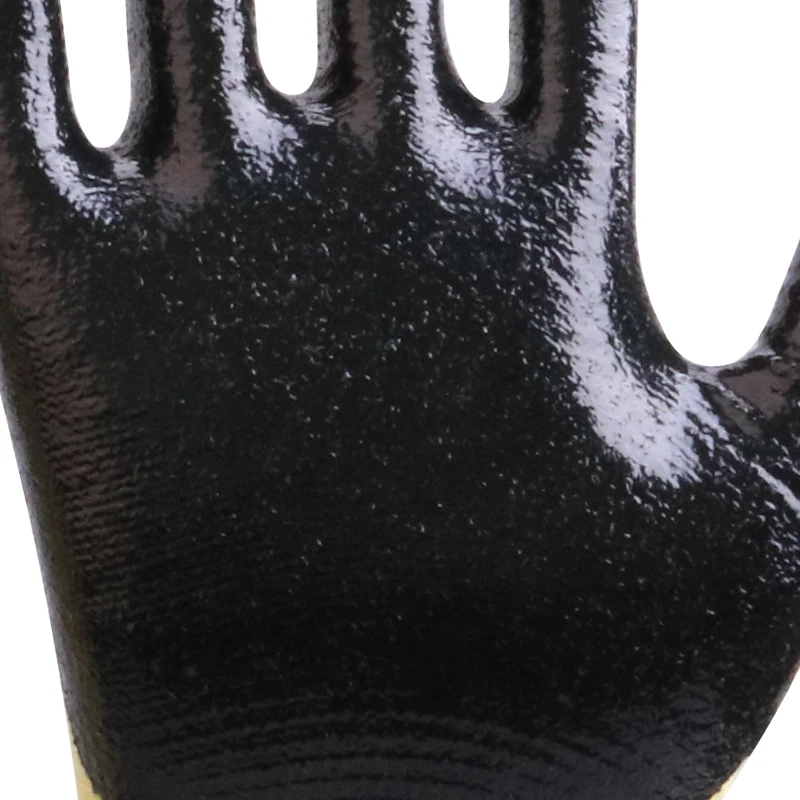 XINGYU Heavy duty rubber gloves Kailaf impregnated black nitrile coated work gloves Safety work gloves
