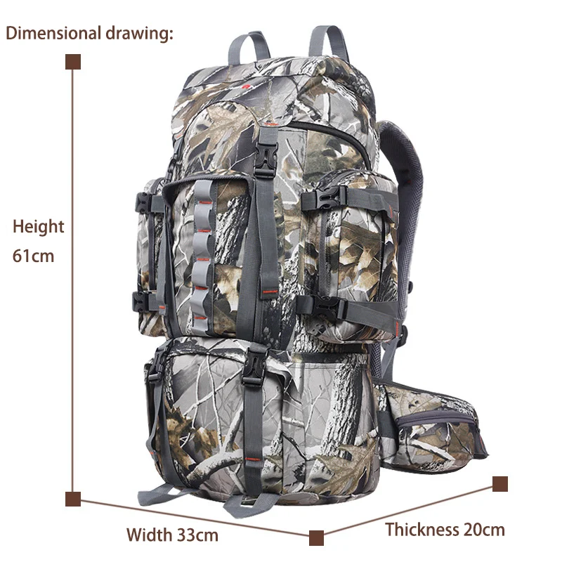 Hunting Backpack Internal Frame With Holder Sling 35 L Chair Camo Waterproof Best Selling Camping Tactical