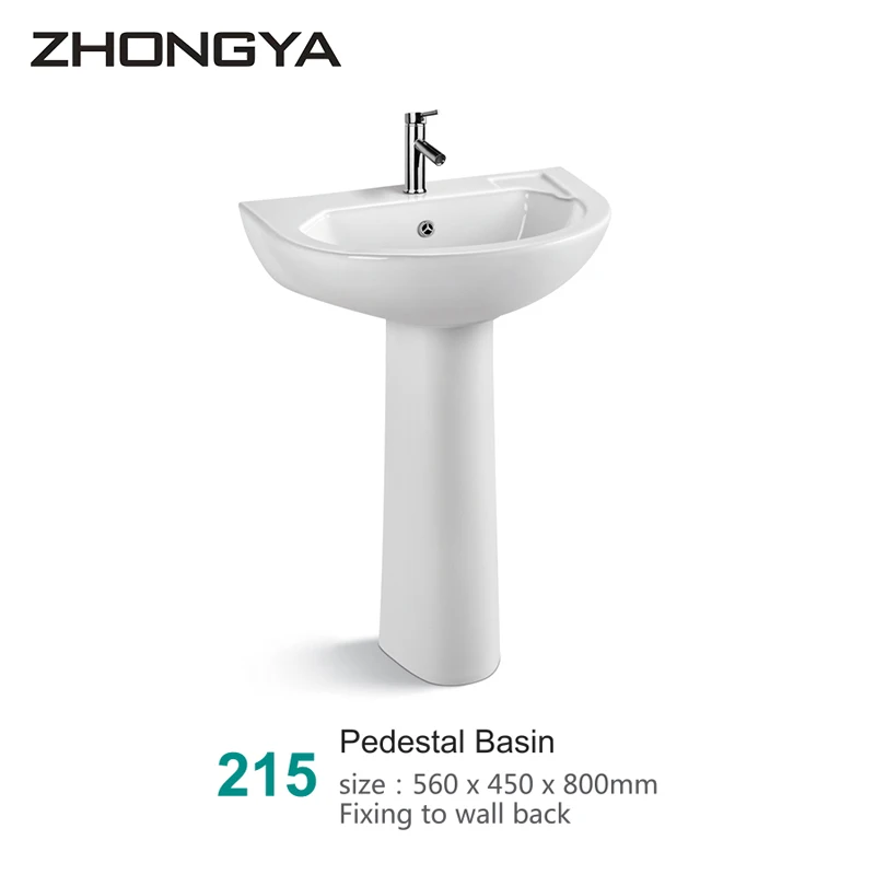 Factory direct hand wash basins ceramic pedestal basin for bathroom