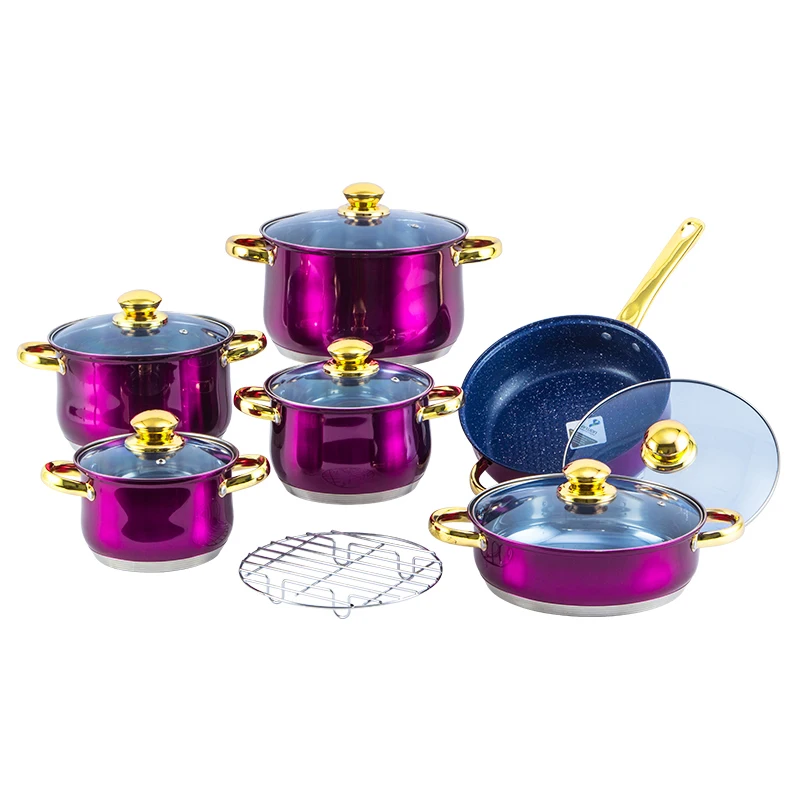 Multifunction Houseware Wholesale Pots Pans Cookware Set Stainless steel cooking set kitchenware