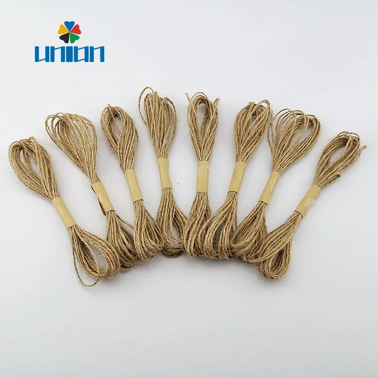1.5mm natural Jute twine hang tag hemp rope 5meters 10meters packing for retails