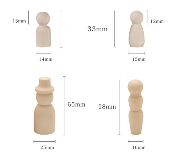 Высококачественная деревянная кукла-подставка «сделай сам», Маленькая деревянная фигурка, деревянные игрушки для детей