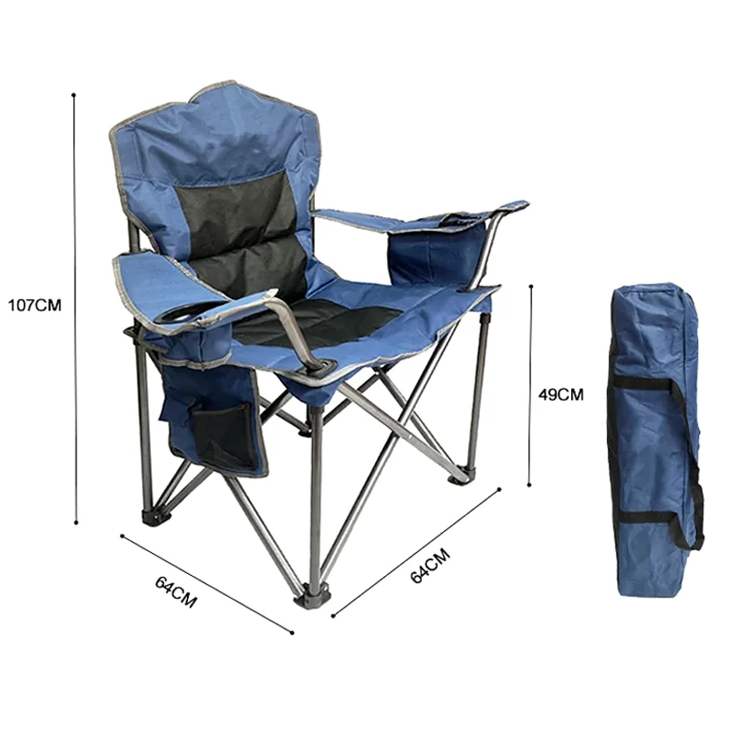 OEM Thickened Sponge Outdoor High Quality Leisure Fishing Folding Camping Cooler Bag Beach Garden Chairs With Ice Bag Pack