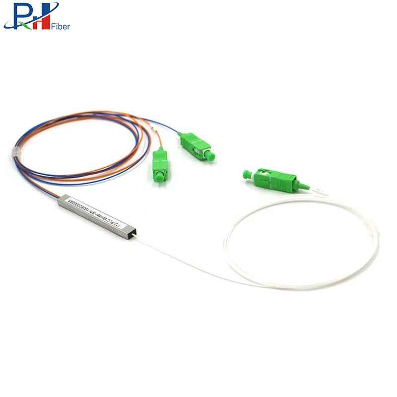 
Low Price Sales FTTH Single Mode 1x2 1x4 1x8 1x16 1x32 SC APC UPC Fiber Optic PLC Splitter 1x8 without Connector 