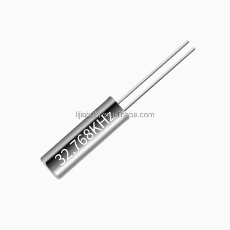 Full series in-line Crystal Patch Resonators 32.768k cylindrical crystal vibrators available in various volumes