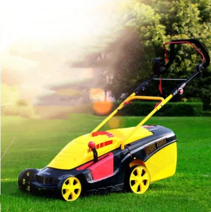 
Electric lawn mower A small household hand - operated lawn mower 