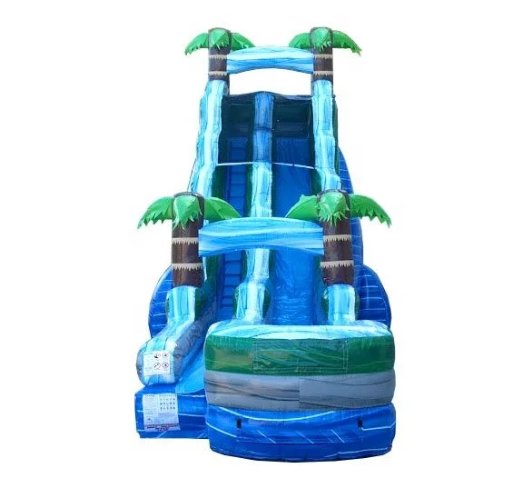 Jungle inflatable water slide with small slip and pool for children in cheap price