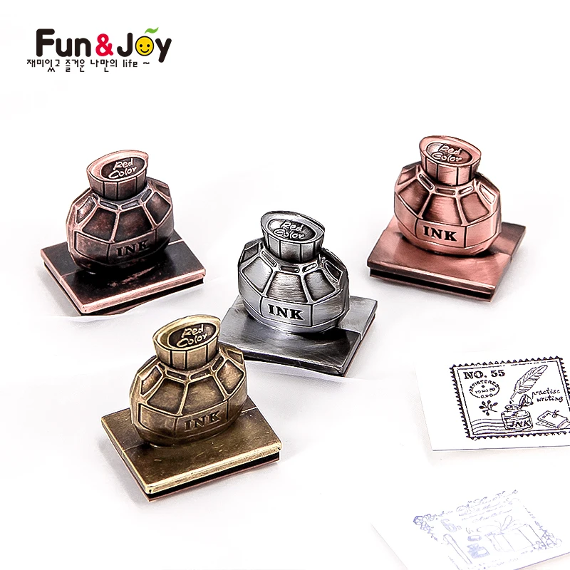 
Funny alloy Kids Scrapbooking Inking Stamps for Children with Round Handle 