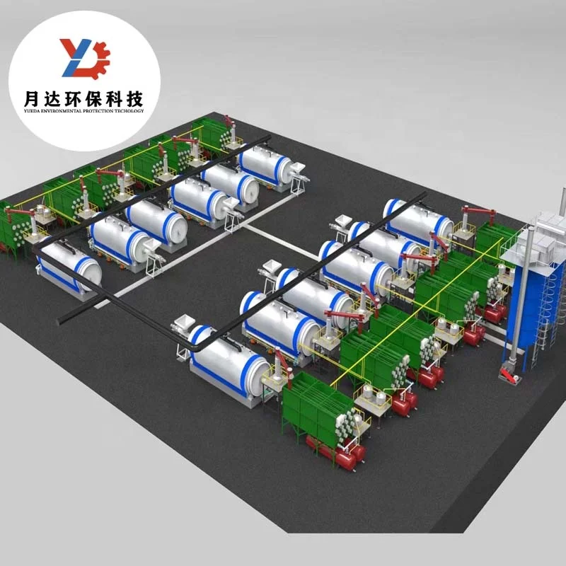 10th new technology tyre pyrolysis machine biomass pyrolysis plant reactor with installation for sale