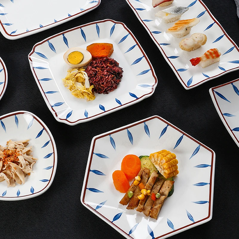 Sushi Plate Restaurant Product Snack Bar Melamine Tray Japanese Dinnerware Set Rectangular Dessert Sashimi Dish Food Display