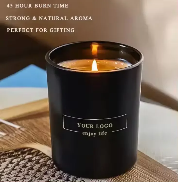 OEM factory directsupply Candy colored scented candle Soy Wax Cedar Lilac Scented Candle with Lids and Box for Home Aromatherapy