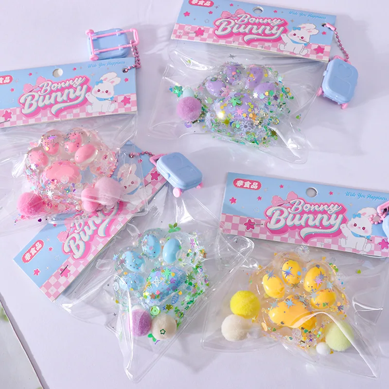 TPR Soft Colorful Stress Relief Fidget Funny Squishy Toy Paw Pinching Funny Squeeze Toy