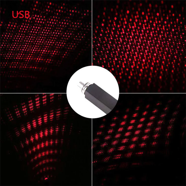 Хит продаж USB светодиодный ночной Светильник звездного неба проектор лампа атмосферная для салона автомобиля декоративный светильник крыши