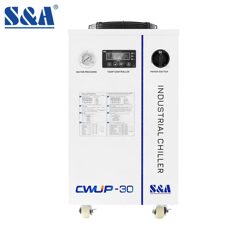 S&A CWUP-30 Air Cooled Inverter 2.48KW Adsorption Industrial Water Chiller With UV Laser System