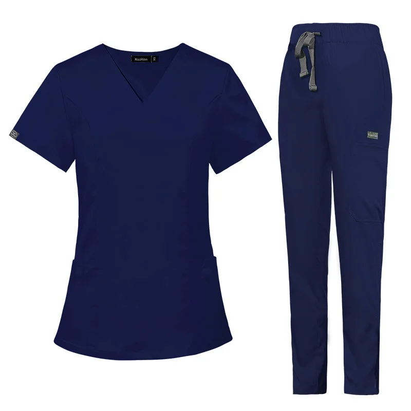 Hospital Nurse Uniforms Comfortable Medical Stylish Scrub Suits New Design Hospital Women Nurse Tops And Pants Set