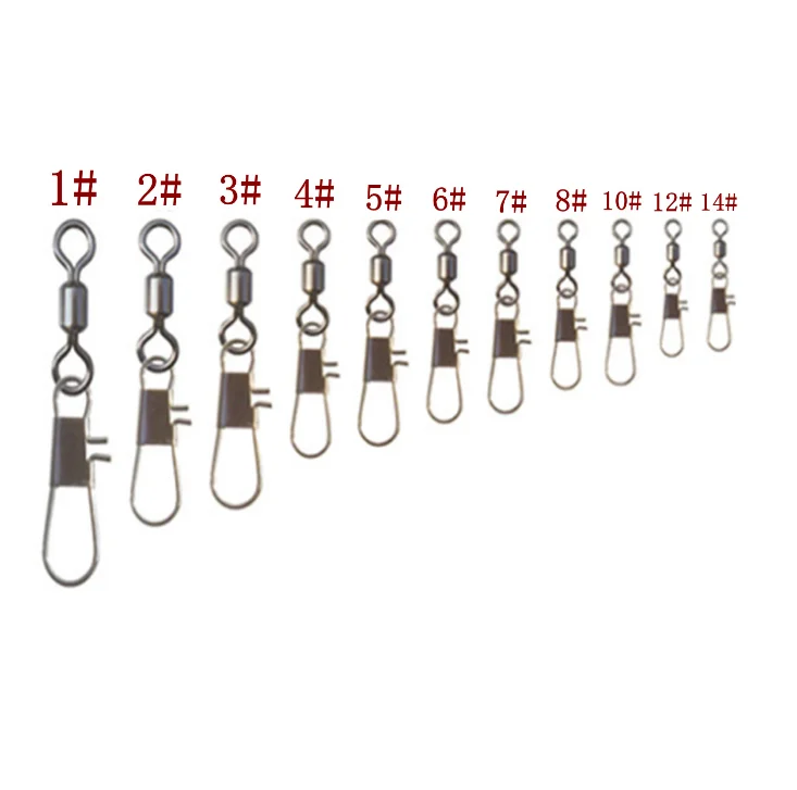 High quality Fishing Swivel american swivel Connector Rings Solid Alloy Snapping B-Type for Fishing Lure Accessories in store