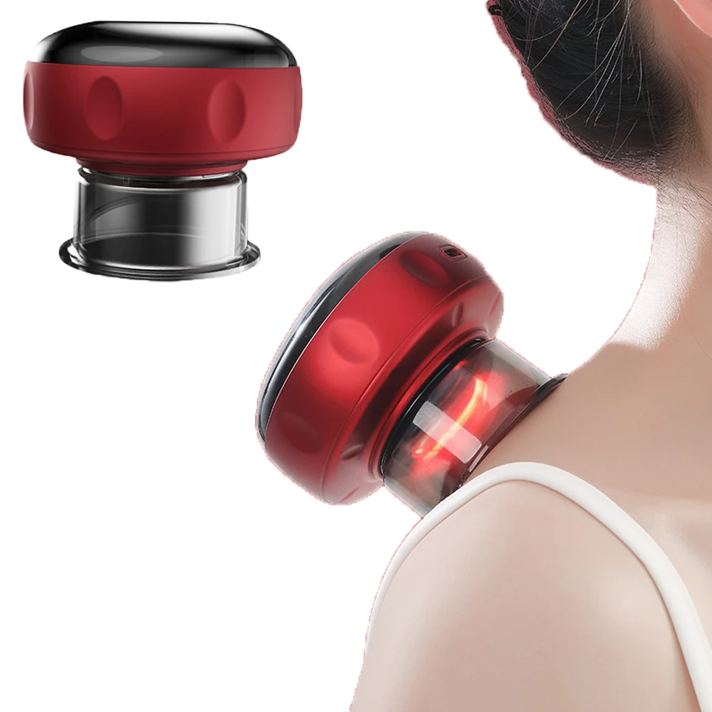 Electric Rechargeable Gua Sha Vacuum Therapy Machine Body Application Reusable Cupping Set Safety Scraping Massager