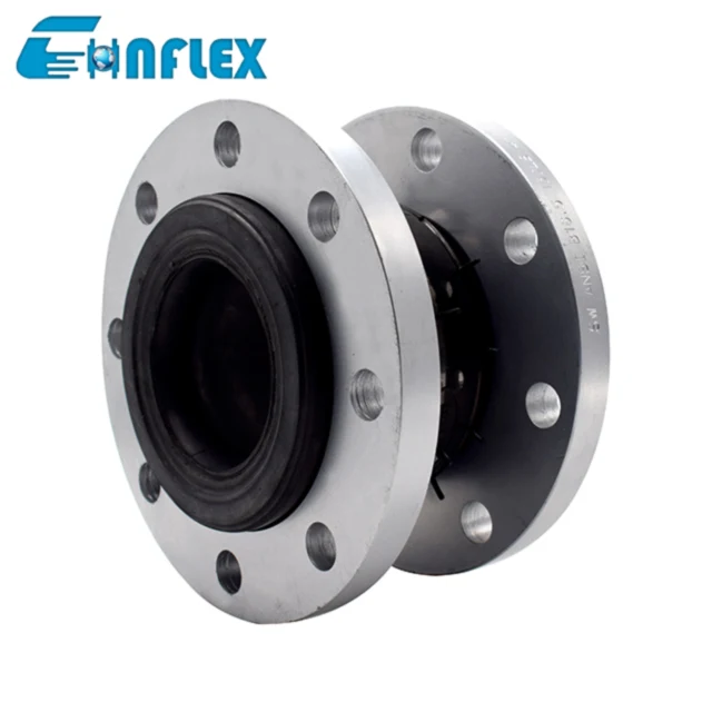 Customizable metal flange vulcanized rubber expansion joint flex connectors