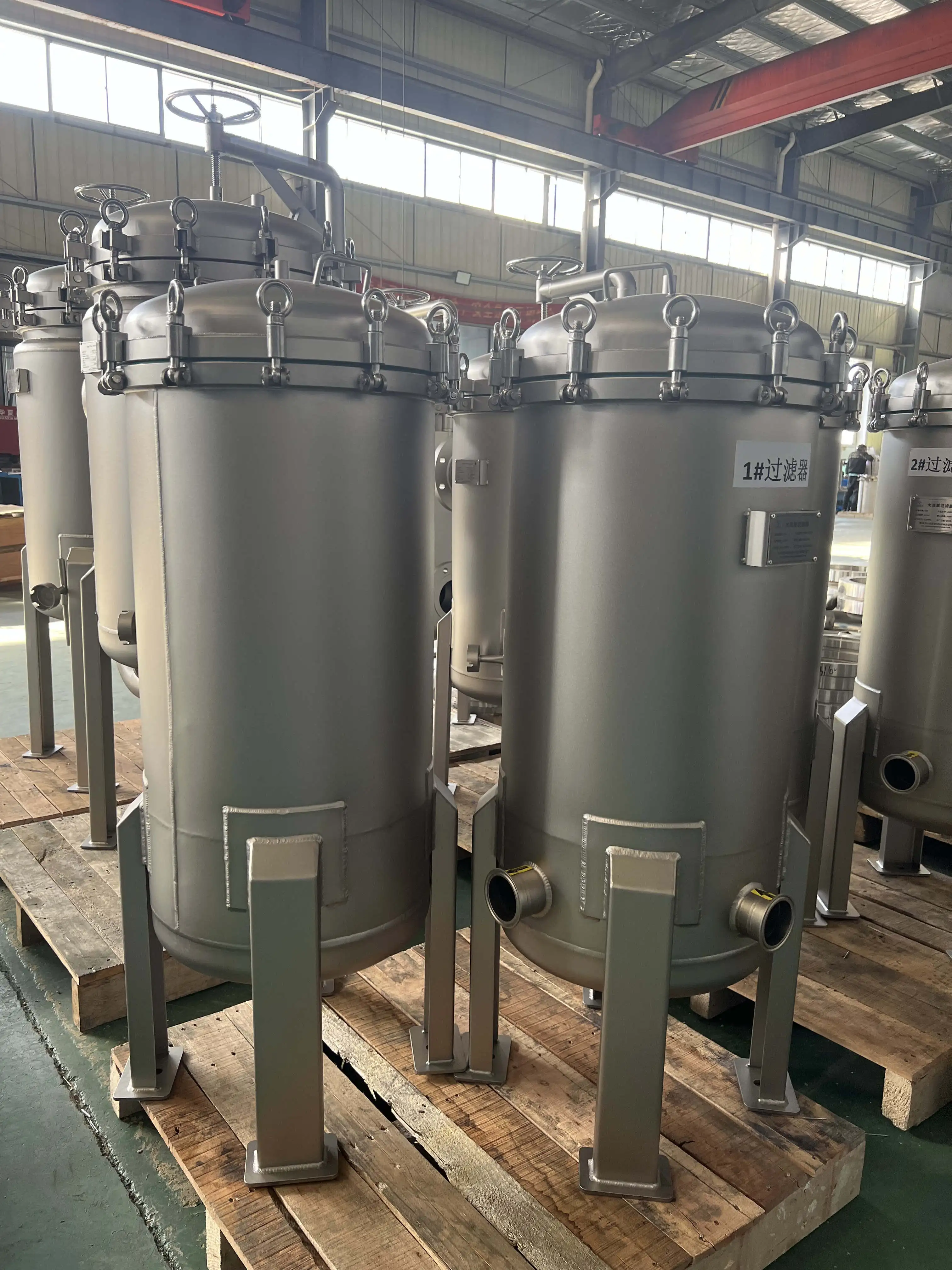 Customized  Design 02 Size 3 4 6 8 12 Multi Bag Filter Housings Liquid Stainless Steel Bag Filter Housing for Liquid Filtration