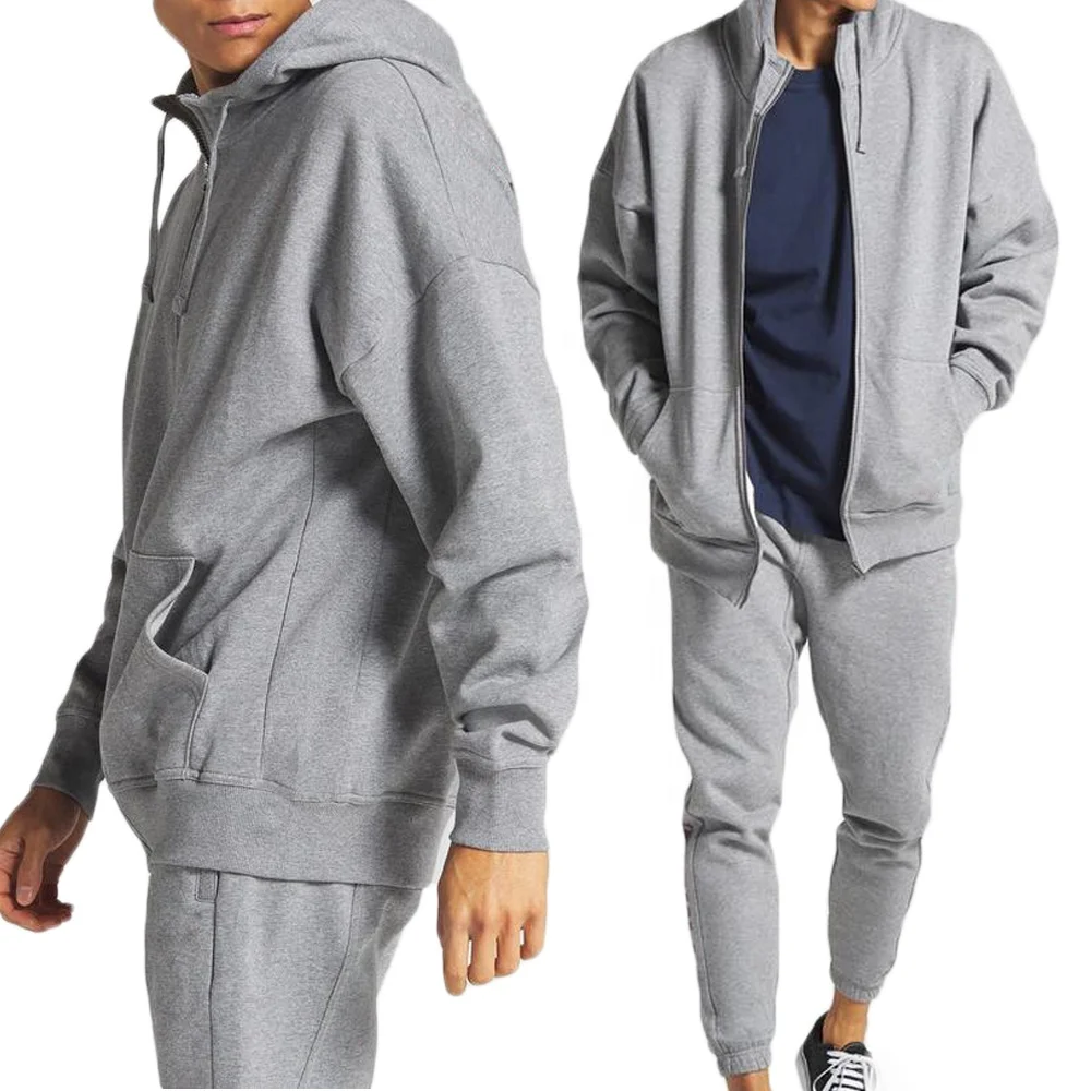 Wholesale ActiveWear Fitness Male Sweatshirts Hoodies Custom Print Logo Joggers Sports Wear 2 Piece Sets Tracksuit For Men