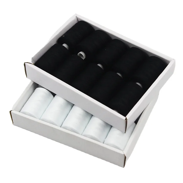 Hot Sales 10 Rolls Colors Per Box Packing  Polyester 40/2 DIY Sewing Thread